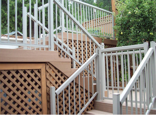 White aluminum animal or child gate.
